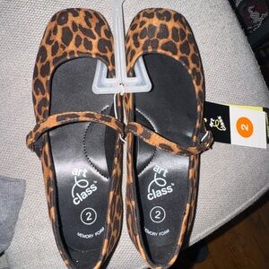 Art Class Leopard Print Mary Jane Flats - Brown/Black